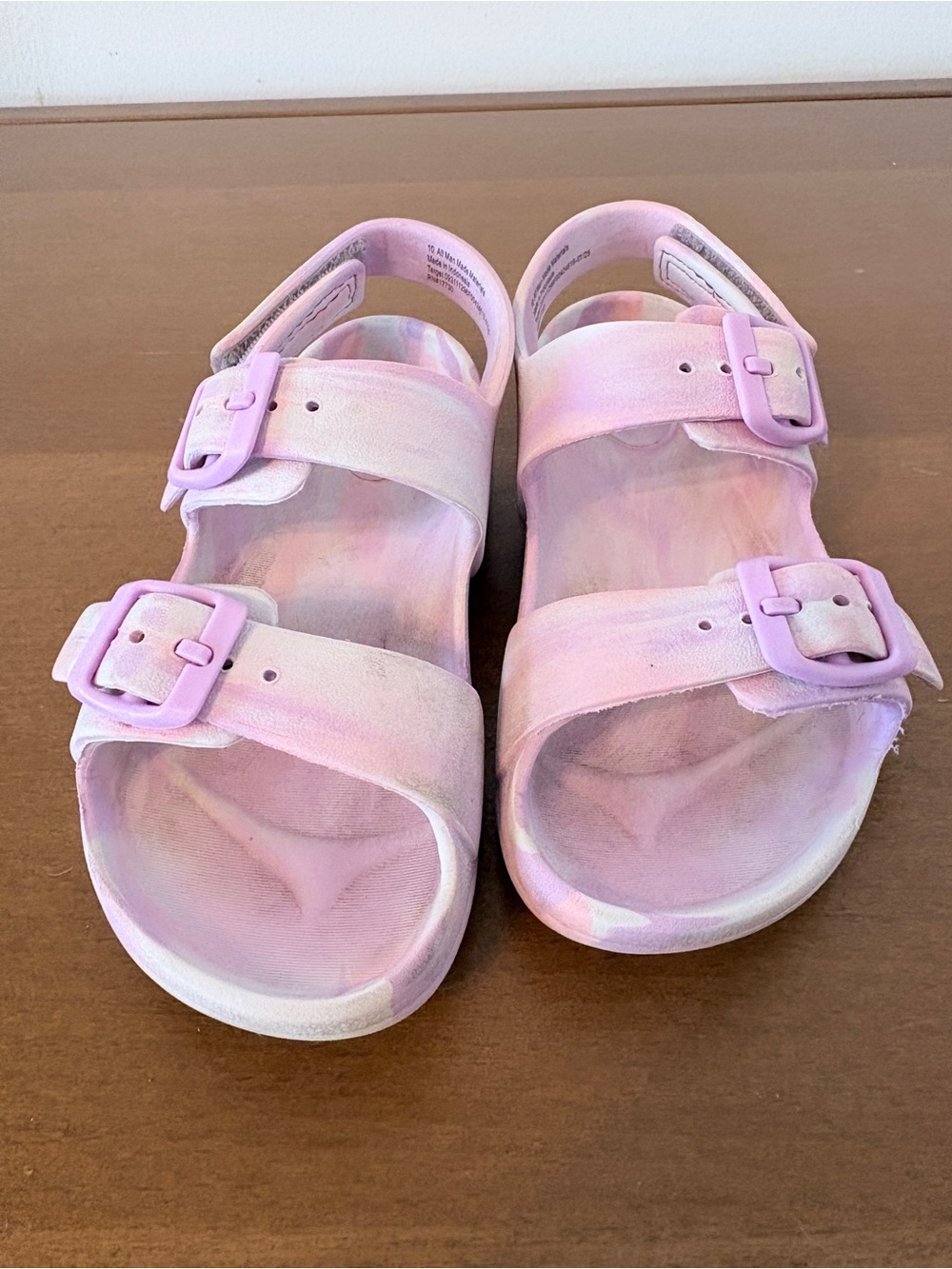 Kids Pink Adjustable Buckle Sandals